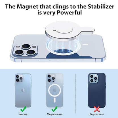 Magnetic Quick-Release Mount Phone Holder Clamp Adapter Clip For DJI Gimbal - color: Silver