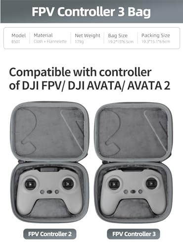 Portable Carrying Case for DJI FPV Remote Controller 3, Hard Shell Storage Bag Travel Case for DJI FPV Remote Controller 3/2, Avata 2 Drone Accessories