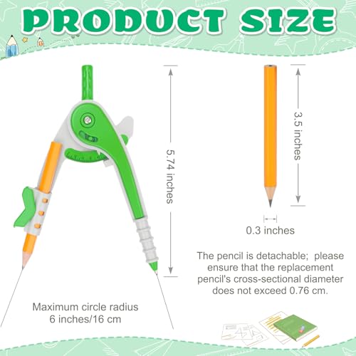 32 PCS Math Compass Geometry Math Drafting Set 6 Inch Plastic Drawing Compass with Pencils for Math Student Classroom School Office Woodworking Art Drawing Mandala Studying - style: 32 Pack