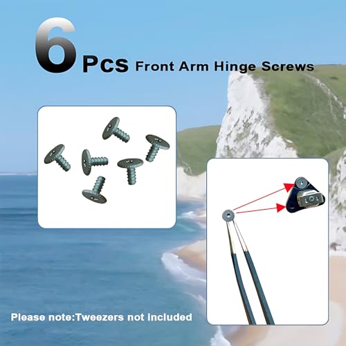 Front Arm Axis Replacement for DJI Mini 5 Pro/Mini 4 Pro/Mini 3 Front Arm Hinge Shaft Screws Repair Parts for DJI Mini 3 Drone Front Arm Replacement Accessories（with Reinforcement Ribs）