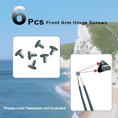 Front Arm Axis Replacement for DJI Mini 5 Pro/Mini 4 Pro/Mini 3 Front Arm Hinge Shaft Screws Repair Parts for DJI Mini 3 Drone Front Arm Replacement Accessories（with Reinforcement Ribs）