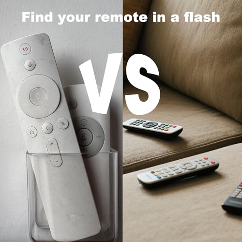 2Pcs Wall Remote Control Holder, Clear Remote Wall Mount for AC TV, Adhesive Remote Control Holder for Office Storage - color: Clear