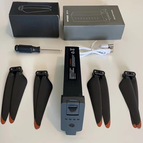 Bingchat Drone Accessory, Battery and Propellers Kits Accessories with Charging Cable AE Serials Professional Drone