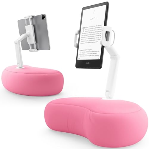 SAIJI Kindle Pillow Stand for Bed – iPad & Tablet Holder (Pink) - color: Pink