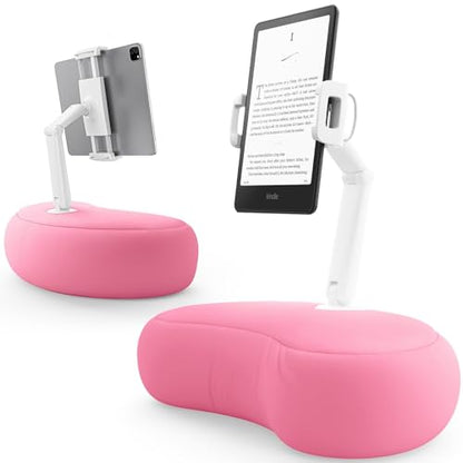 SAIJI Kindle Pillow Stand for Bed – iPad & Tablet Holder (Pink) - color: Pink