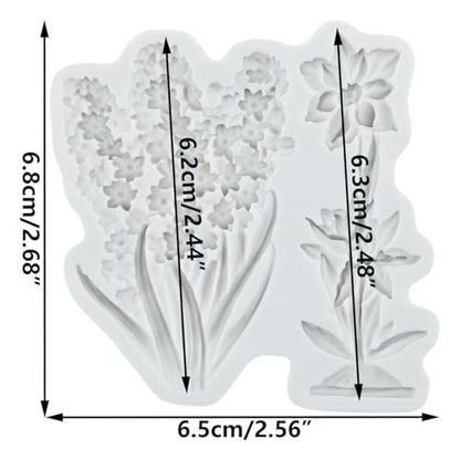Flower Polymer Clay Molds Flower Leaf Silicone Resin Mold - color: Style G