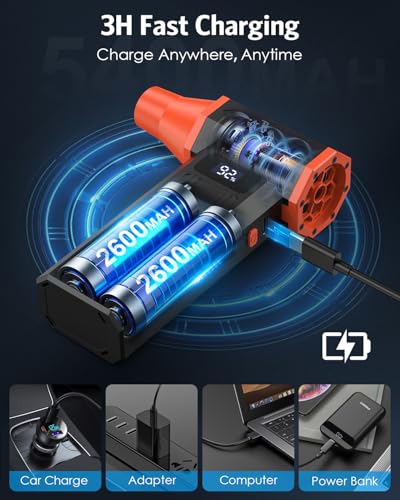 Electric Air Duster, 280000RPM Brushless Motor Cordless Blower