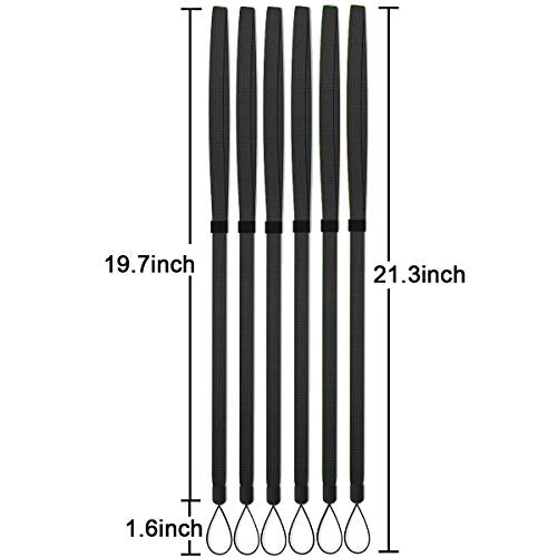AMUU Lanyards Adjustable Black 6pcs for Walkie-Talkie,Cruise,Keys,Pen - color: 6 Pack Black Lanyard