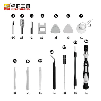 Precision Screwdriver Set, 115 in 1 Electronics Repair Kit, Magnetic Phone Repair Tool Kit with Chrome Vanadium Steel Bits, Purple Multi Function Screwdriver Set for Laptop Computer Watch DIY Repairs