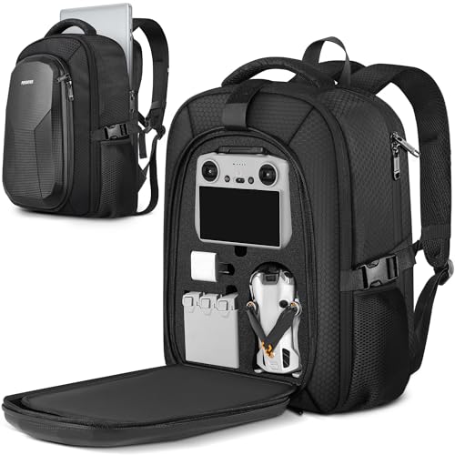 PEKREWS Case for DJI Mini 3 / Mini 4 Pro, for RC 2, RC-N3/N2/N1 Controller - color: Black
