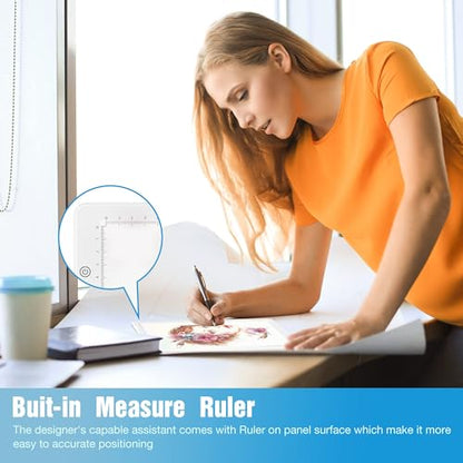 Comzler Tracing Light Board, A4 White Dimmable Brightness LED Light Table, Light Drawing Board for Tracing, Sketch Light Pad for Artists, Animation, Sketching, Stenciling