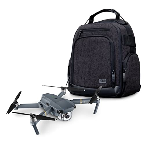 USA Gear Compact Drone Backpack - RC Quadcopter Drone Case Fits DJI Mini 4K, DJI Mini 3, AVIALOGIC, Controller & more Compact Quadcopters - Customizable Interior, Weather Resistant Exterior (Black) - color: Black