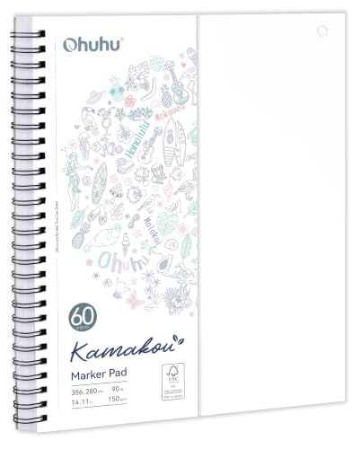 Ohuhu 11"x14" Double-Sided Bleedproof Marker Pad Art Sketchbook 60 Sheets - size: 11" x 14"