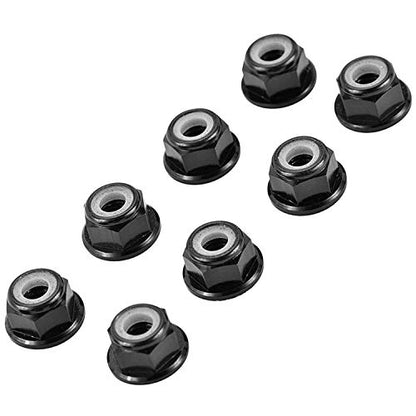 DGZZI M5 Aluminum Locknut 8PCS Black M5 Aluminum Nuts Flange Nylon Lock Nut for RC Drone FPV Parts (Pack of 2) - size: Black (Pack of 2)