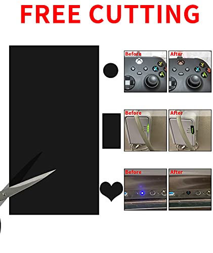 Birllaid Static Clings Dimmer Sheets, 6x3 inch x 3, Light Blocking Stickers for Electronics, Polyethylene Terephthalate, Black, Single Use, Square, Led, Readable - size: 3 Count (Pack of 1)