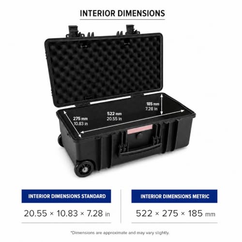 DCB Cases - Element 5573F Waterproof Hard Case with Foam Insert - IP67 Dustproof | Impact-Resistant | 22 x 14 x 10 Ext Dim | Pressure Valve | Protective Equipment Storage Case with Pick & Pluck Foam