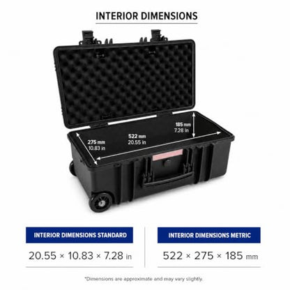 DCB Cases - Element 5573F Waterproof Hard Case with Foam Insert - IP67 Dustproof | Impact-Resistant | 22 x 14 x 10 Ext Dim | Pressure Valve | Protective Equipment Storage Case with Pick & Pluck Foam