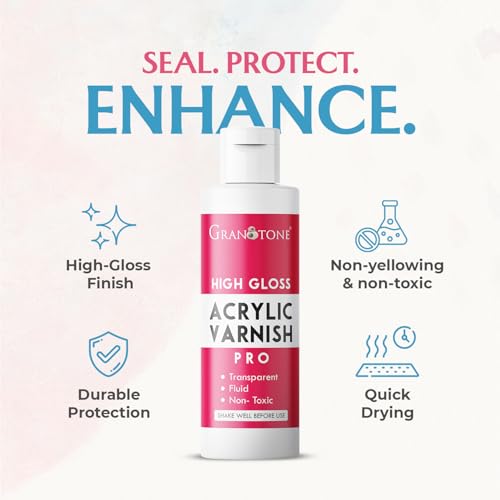 GRANOTONE High Gloss Acrylic Varnish 3.38 fl oz 100 ml - style: High Gloss