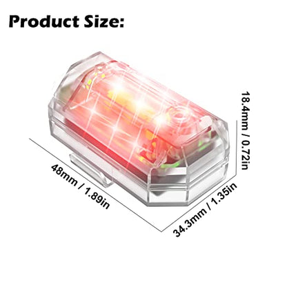 2 Pack Drone Strobe Light with Remote Control for DJI Mini 5 Pro/Mavic 4 Pro/Phantom 3/4 Mavic Mini Air Avata Series Drone Night Flight FAA Anti-Collision Rechargeable LED