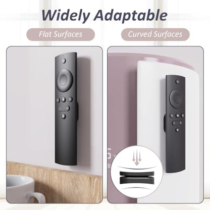 Silicone Magnetic Remote Control Holder Wall Mount for TV Fan 6 Pack - color: 6 Black, size: Oval