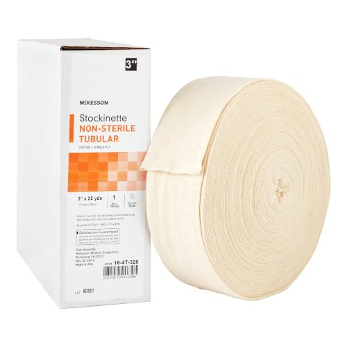 McKesson Stockinette, Non-Sterile, Cotton, Beige, Tubular, 3 in, 1 ct