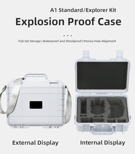 Explosion-Proof Case for Antigravity A1 Drone Portable Hard Shell Carrying Case Travel Waterproof Shoulder Bag For Antigravity A1 Drone, Grip Motion Controller, Battery