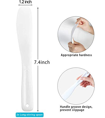 Silicone Stir Sticks Kit 16Pcs, Silicone Epoxy Brush, Silicone Stirring Tool, Mixing Spoon, Silicone Scraper DIY Crafts Tool for Resin Epoxy Liquid Paint