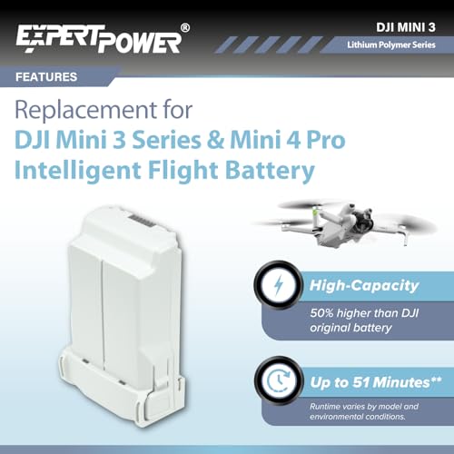 ExpertPower 3850mAh High Capacity Replacement Battery for DJI Mini 3, Mini 3 Pro Intelligent Flight Battery (New) - style: 1 Battery
