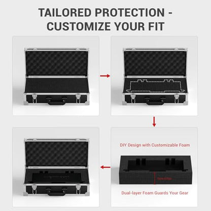 Phenyx Pro Storage Case with Pre-Diced Foam and Alloy Frame PCSE-L - size: Large (53.5*16.5*29cm)