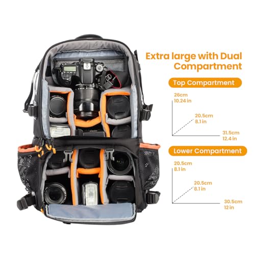 TARION 2 Bags in 1 Professional Extra Large Camera Backpack 27L PB01 - style: Pb-01 (27 Liters)