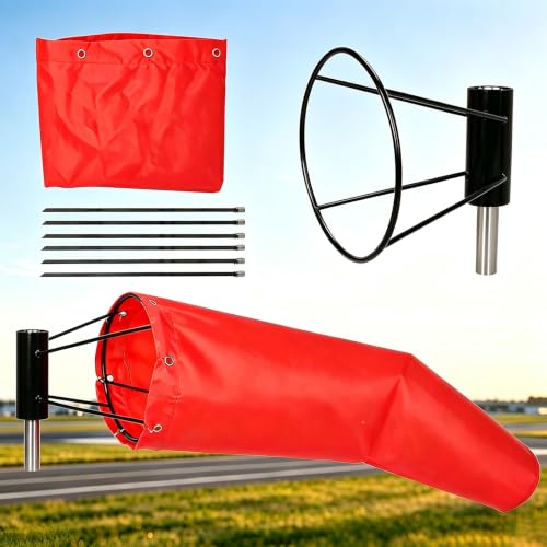 8" X 36" Airport Windsock | Heavy Duty, All Weather, Waterproof,