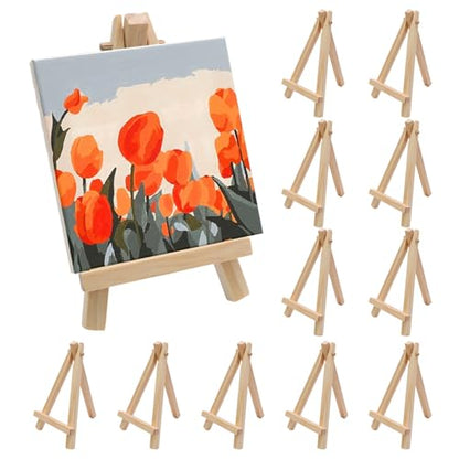 Uenhoy 12 Pcs Mini Wood Display Easel 5 Inch Small Wooden Easels - style: 5 Inch