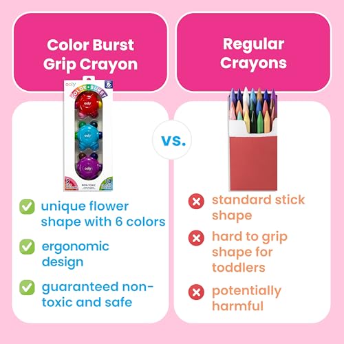 Ooly Color Burst Grip Crayons for Toddlers, Set of 3 - style: Grip Crayon
