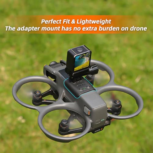 Searchlights Strobe Light with Drone Mount for DJI Avata 2 Spotlight Floodlight Bracket Support to Mount Night Flight Light to Drone with Action Camera Adapter for Insta360 GO 3S / GO3 - color: Mounting bracket