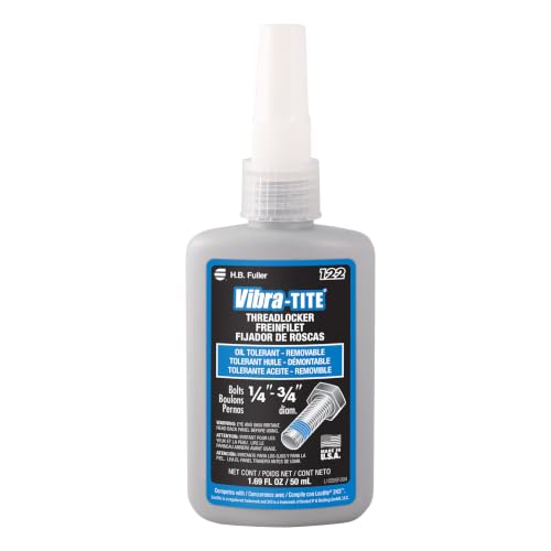 Vibra-TITE - 12250 122 Oil Tolerant Removable Anaerobic Threadlocker, 50 ml Bottle, Blue - size: 50 milliliters