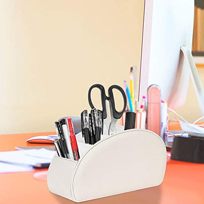 SITHON Remote Control Holder with 5 Compartments - color: Beige, size: Small