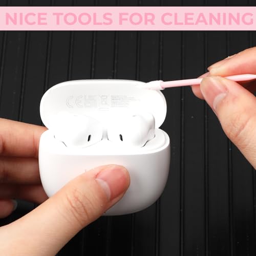 Chinco 200 Pcs Cleaning Swabs 2.56'' Sponge Tip Swabs Sticks Pink - color: Pink