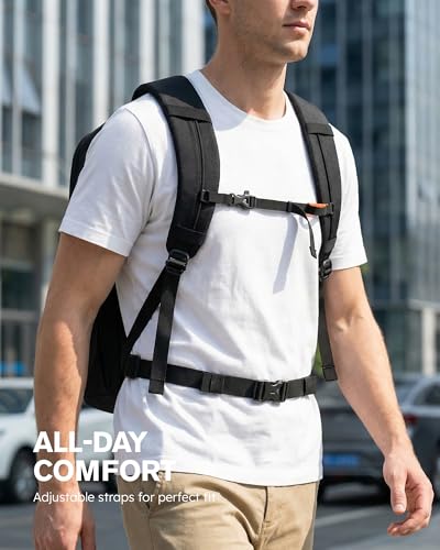Tolaccea Travel Laptop Backpack 32L Carry on Daypack for Work Business - color: Black