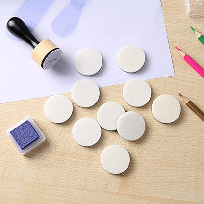 Mini Ink Blending Brushes Tools 2 Handle with 50 Refills Replacement Round Foams and 20 Plastic Storage Cases Stackable Jars Set for Scrapbooking Painting Art Supplies Tool Craft Cardmaking Drawing - size: 75Pcs/Set