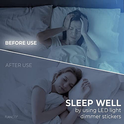 FLANCCI LED Light Dimming Stickers, LED Dimming Stickers, (2 Sheets) Dimming Sheets (6 Sheets 80%) - size: 6 SHEETS 80%