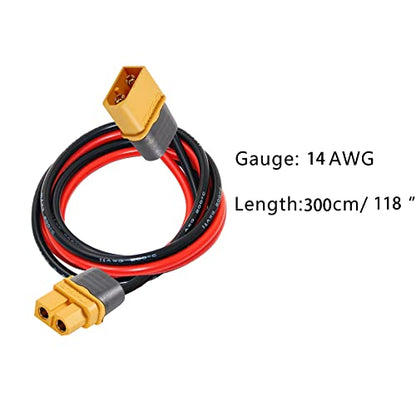 14AWG 10FT XT60 Extension Cable Male to Female Connector - size: XT60-XT60 3M(9.84ft)