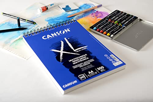 CANSON XL Textured Mixed Media 300gsm A4 Paper Pad 30 Sheets - size: A4