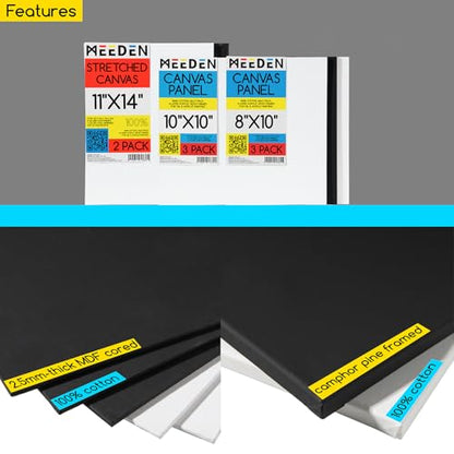 MEEDEN 142 PCS Painting Kit: Art Supplies with Aluminum & Tabletop Easel - size: 142pcs