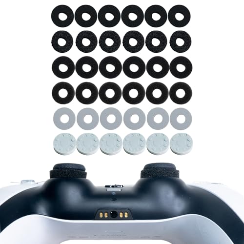 36 Pcs Precision Rings, Aim Assist Target Motion Control, 6 Different Strengths Joystick Protector Compatible with PlayStation 4 (PS4), PS5, Xbox One, Xbox Series X, Switch Pro, Scuf Controller Grips - color: 36pcs Sponge Precision Rings