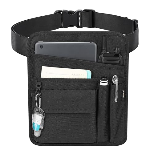 Likesing Server Apron, Serving Apron with Pockets for Waitress, Waiter Waist Tool Pouch Bag with 59'' Adjustable Belt - color: Black-Standard