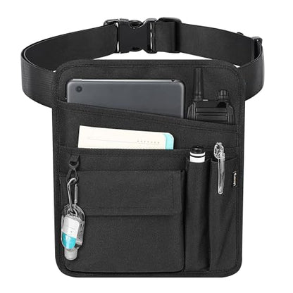 Likesing Server Apron, Serving Apron with Pockets for Waitress, Waiter Waist Tool Pouch Bag with 59'' Adjustable Belt - color: Black-Standard