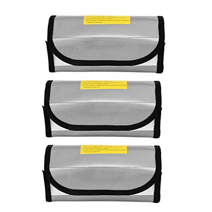 Yosoo Health Gear Fireproof Battery Safe Bag with Retardant Coating, 3 PCS