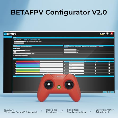 BETAFPV LiteRadio 2 SIM Controller for FPV Flight Training-Mode 2/Red