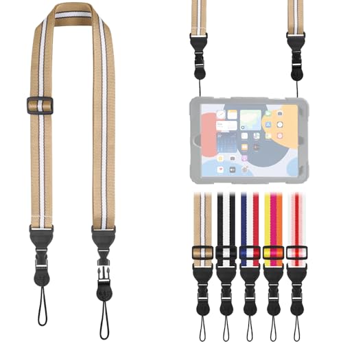 FIEIL Adjustable Shoulder Strap, Comfortable for Camera Neck Lanyard iPad Strap iPad Strap for iPad, Camera, Binocular, Crossbody, Tablet, Laptop, Binocular, Luggage Bag(Brown & White A71) - color: Brown & White A71