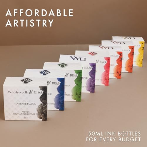 Wordsworth & Black Fountain Pen Ink Bottle, 50ml, Green, Smooth